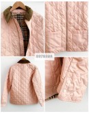 Burberry 8078396 珊瑚玫瑰菱格外套