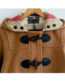 Burberry 8036366 牛角釦羊毛連帽外套