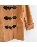 Burberry 8036366 牛角釦羊毛連帽外套