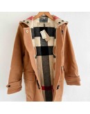 Burberry 8036366 牛角釦羊毛連帽外套