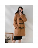 Burberry 8036366 牛角釦羊毛連帽外套