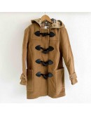 Burberry 8021886 牛角釦羊毛連帽外套