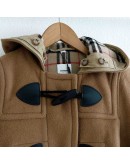 Burberry 8021886 牛角釦羊毛連帽外套