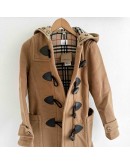 Burberry 8021886 牛角釦羊毛連帽外套