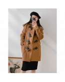 Burberry 8021886 牛角釦羊毛連帽外套