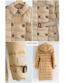 Burberry 8072085 羽絨雙排釦大衣 駝