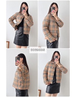 Burberry 8069335 小童格紋胸前口袋外套