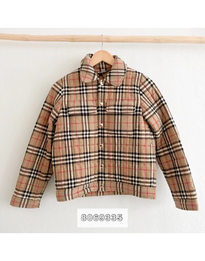 Burberry 8069335 小童格紋胸前口袋外套