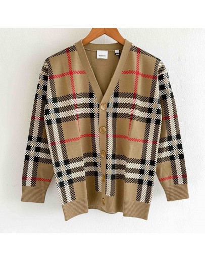 Burberry 8068399 小童經典格紋針織外套