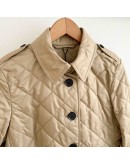 Burberry 8053046 奶茶菱格紋棉質輕型外套