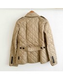 Burberry 8053046 奶茶菱格紋棉質輕型外套