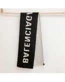 Balenciaga 巴黎世家logo字圍巾 512732 9060 黑白