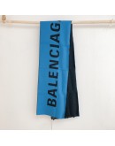  Balenciaga 巴黎世家logo字圍巾 530047 4360 藍黑