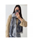 AA9999 幸運草印花雙C圍巾