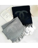 AAA318 大Ċ金蔥圍巾 黑