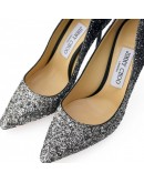 JIMMY CHOO ROMY 10CM 漸層黑銀高跟鞋