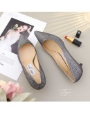 JIMMY CHOO ROMY 4CM 灰黑低跟鞋