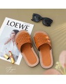 LOEWE 焦糖平跟拖鞋