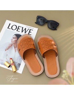 LOEWE 焦糖平跟拖鞋