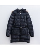 Moncler Fragont 小童款毛毛連帽拉鍊外套 藍