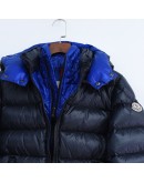 Moncler Zin 小童款雙色拉鍊外套 深藍/電光藍