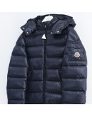 Moncler New Maya 小童款連帽拉鍊外套 深藍