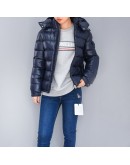 Moncler New Maya 小童款連帽拉鍊外套 深藍