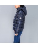 Moncler New Maya 小童款連帽拉鍊外套 深藍