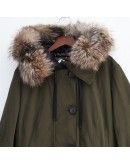 Moncler Monticole 連帽釦子拉鍊外套 墨綠