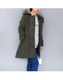 Moncler Monticole 連帽釦子拉鍊外套 墨綠