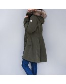 Moncler Monticole 連帽釦子拉鍊外套 墨綠