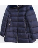 Moncler Torcon 天鵝絨立領拉鍊外套 藍紫