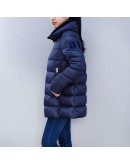 Moncler Torcon 天鵝絨立領拉鍊外套 藍紫