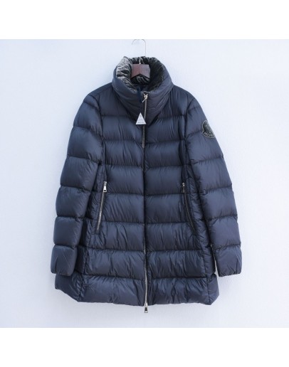 Moncler Torcon 天鵝絨立領拉鍊外套 灰