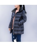 Moncler Torcon 天鵝絨立領拉鍊外套 灰