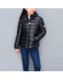 Moncler Bady 小童款連帽拉鍊外套 黑