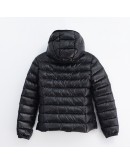 Moncler Bady 小童款連帽拉鍊外套 黑