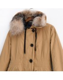 Moncler Monticole 連帽釦子/拉鍊外套 深卡其