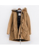 Moncler Monticole 連帽釦子/拉鍊外套 深卡其