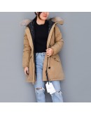 Moncler Monticole 連帽釦子/拉鍊外套 深卡其