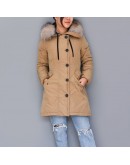 Moncler Monticole 連帽釦子/拉鍊外套 深卡其