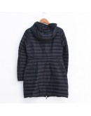 Moncler Barbel 長版縮腰連帽拉鍊外套 黑
