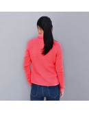 Moncler Maglione 釦式雙口袋拼接拉鍊外套 桃紅