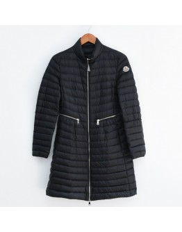 Moncler Agatelon 長版腰身拉鍊外套 黑