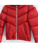 Moncler Adelie 小童款連帽拉鍊外套 暗紅