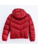 Moncler Adelie 小童款連帽拉鍊外套 暗紅