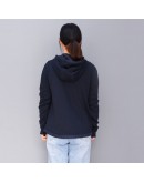 Moncler Maglia 寬格拼接連帽拉鍊外套 深藍