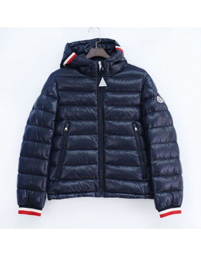 Moncler Alberic 小童款深藍連帽拉鍊外套