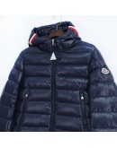 Moncler Alberic 小童款深藍連帽拉鍊外套