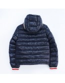 Moncler Alberic 小童款深藍連帽拉鍊外套